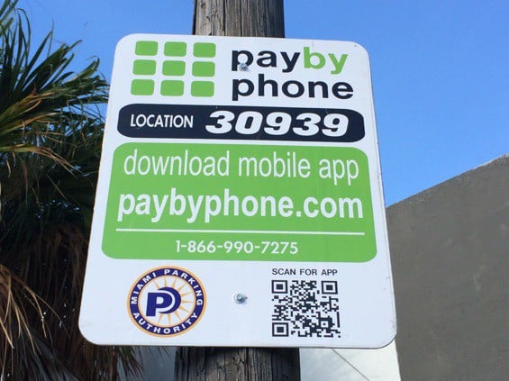 PayByPhone Sign in parking lot