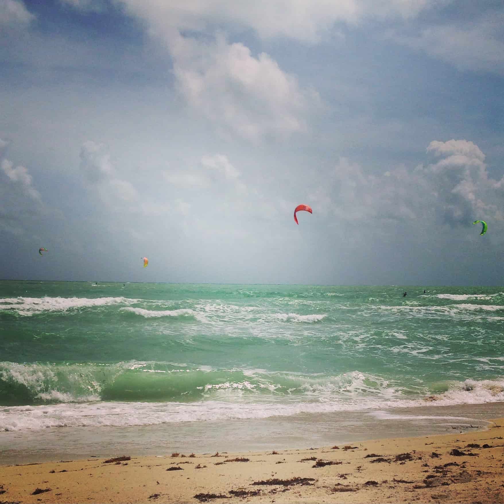 Wind Surfers on a windy day