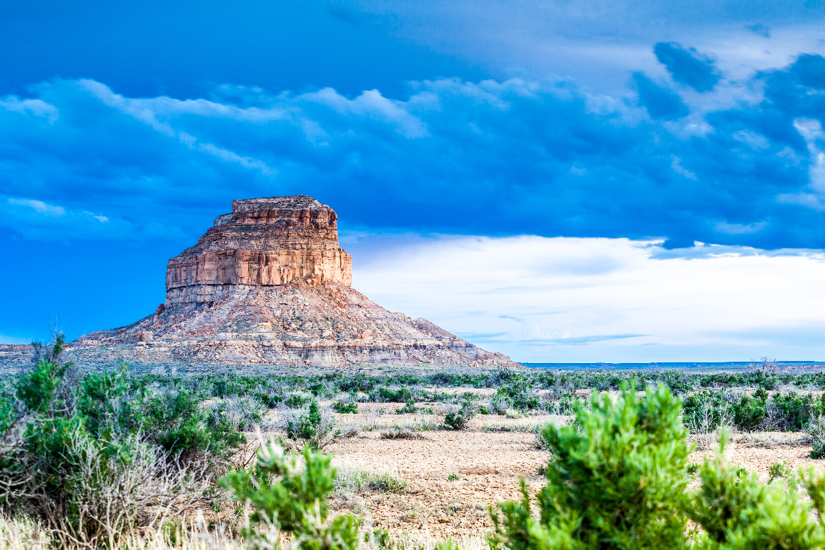 Fajada Butte in Chaco Culture National Historical Park in New Mexico