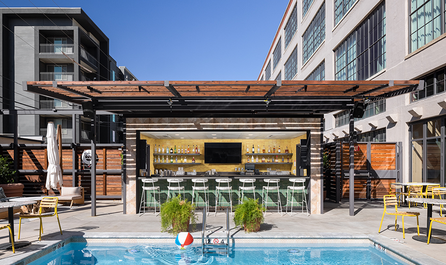 Pool Bar at Fordson Hotel OKC, formerly 21c Museum Hotel Oklahoma City