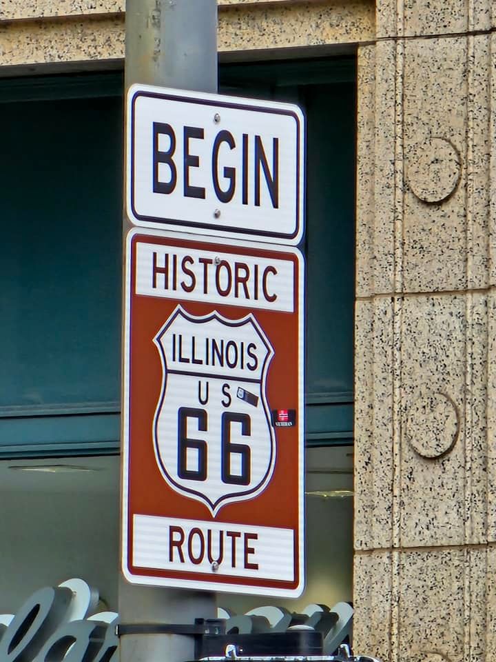 Route 66 Begins Sign