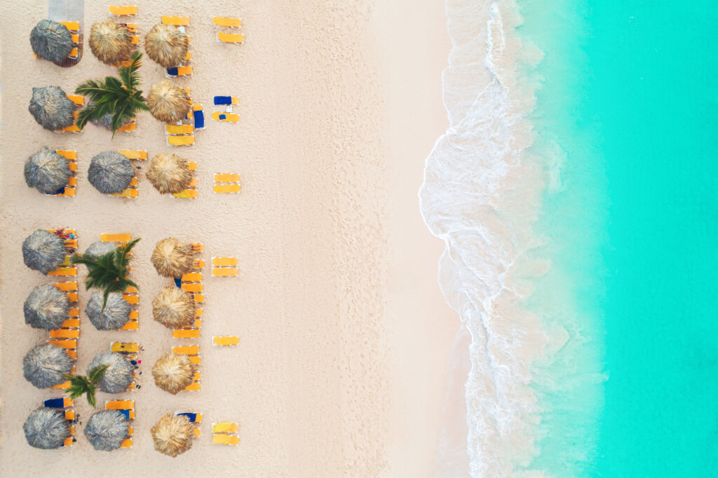 Aerial View of Macao Beach in Punta Cana, Dominican Republic
