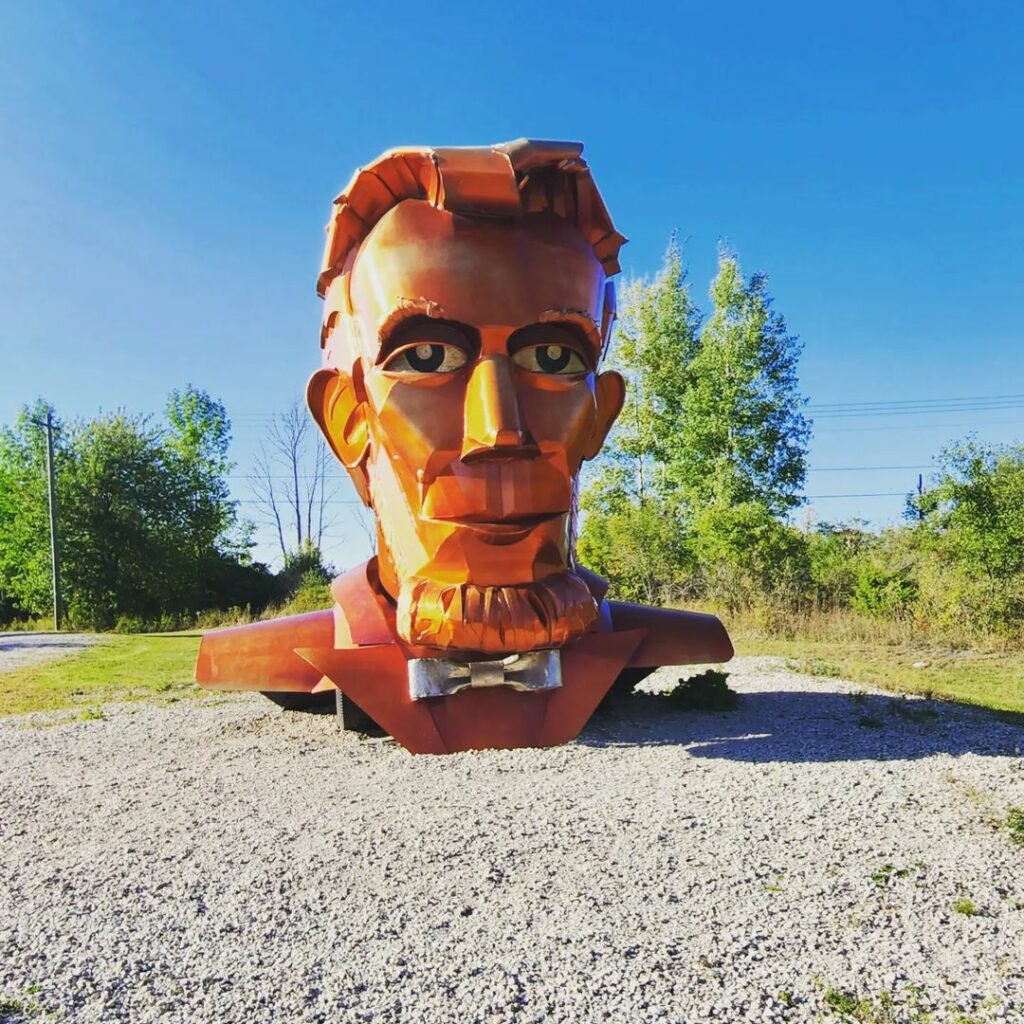 Abe Lincoln Steel Sculpture-Michigan