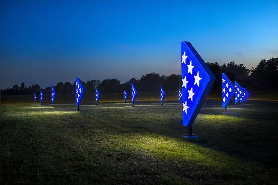 Folded Flags-Iowa